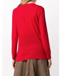 roter Pullover mit einem V-Ausschnitt von Pringle Of Scotland