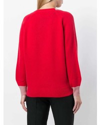 roter Pullover mit einem V-Ausschnitt von Pinko