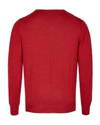 roter Pullover mit einem V-Ausschnitt von Daniel Hechter