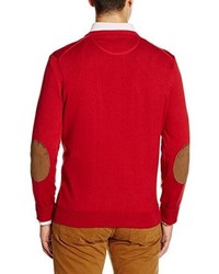 roter Pullover mit einem V-Ausschnitt von El Ganso