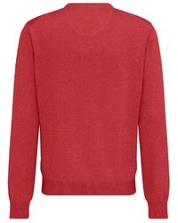 roter Pullover mit einem V-Ausschnitt von Fynch Hatton