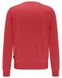 roter Pullover mit einem V-Ausschnitt von Fynch Hatton
