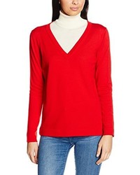 roter Pullover mit einem V-Ausschnitt von GANT