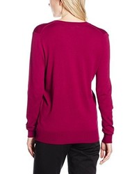 roter Pullover mit einem V-Ausschnitt von Havren