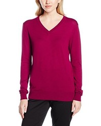 roter Pullover mit einem V-Ausschnitt von Havren