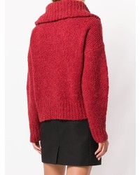 roter Pullover mit einem V-Ausschnitt von Isabel Marant Etoile