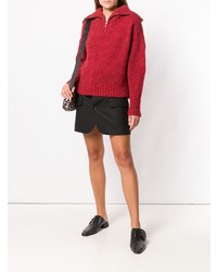 roter Pullover mit einem V-Ausschnitt von Isabel Marant Etoile