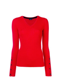 roter Pullover mit einem V-Ausschnitt von Joseph