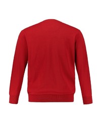 roter Pullover mit einem V-Ausschnitt von JP1880