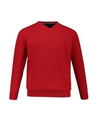 roter Pullover mit einem V-Ausschnitt von JP1880