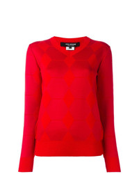 roter Pullover mit einem V-Ausschnitt von Junya Watanabe