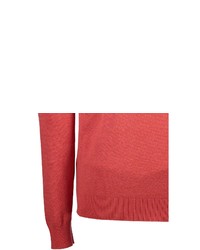 roter Pullover mit einem V-Ausschnitt von LERROS