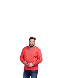 roter Pullover mit einem V-Ausschnitt von LERROS