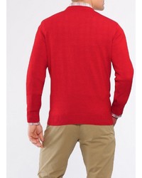roter Pullover mit einem V-Ausschnitt von MAERZ Muenchen