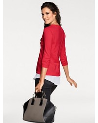 roter Pullover mit einem V-Ausschnitt von PATRIZIA DINI by Heine
