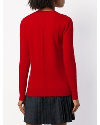 roter Pullover mit einem V-Ausschnitt von Le Kilt
