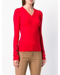 roter Pullover mit einem V-Ausschnitt von Joseph