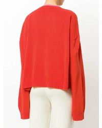 roter Pullover mit einem V-Ausschnitt von Giada Benincasa