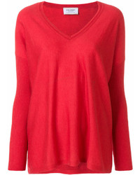 roter Pullover mit einem V-Ausschnitt von Snobby Sheep