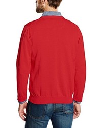 roter Pullover mit einem V-Ausschnitt von Spagnolo