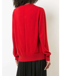 roter Pullover mit einem V-Ausschnitt von The Row