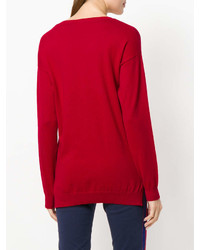 roter Pullover mit einem V-Ausschnitt von P.A.R.O.S.H.