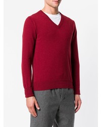 roter Pullover mit einem V-Ausschnitt von Ballantyne
