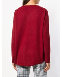 roter Pullover mit einem V-Ausschnitt von Aspesi