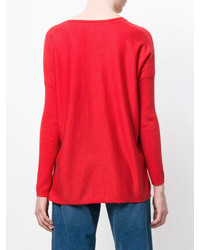 roter Pullover mit einem V-Ausschnitt von Snobby Sheep