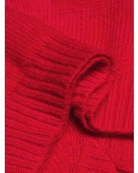 roter Pullover mit einem V-Ausschnitt von Prada