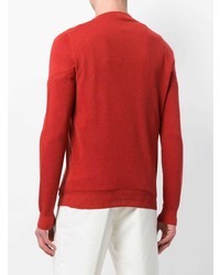 roter Pullover mit einem V-Ausschnitt von Loro Piana