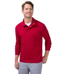 roter Pullover mit einem zugeknöpften Kragen von CATAMARAN