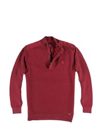roter Pullover mit einem zugeknöpften Kragen von ENGBERS