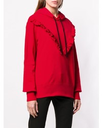 roter Pullover mit einer Kapuze von MSGM