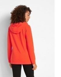 roter Pullover mit einer Kapuze von bonprix