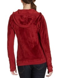 roter Pullover mit einer Kapuze von Columbia