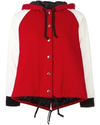 roter Pullover mit einer Kapuze von Comme des Garcons