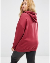 roter Pullover mit einer Kapuze von Asos