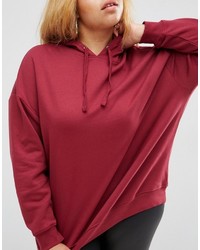 roter Pullover mit einer Kapuze von Asos