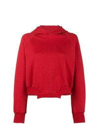 roter Pullover mit einer Kapuze von Esteban Cortazar