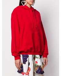 roter Pullover mit einer Kapuze von MSGM