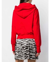 roter Pullover mit einer Kapuze von MSGM