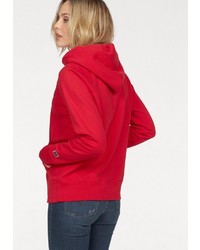 roter Pullover mit einer Kapuze von Levi's