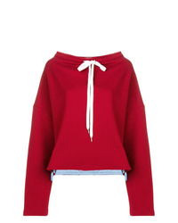 roter Pullover mit einer Kapuze von Marni