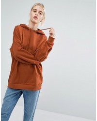 roter Pullover mit einer Kapuze von Monki