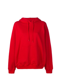 roter Pullover mit einer Kapuze von MSGM