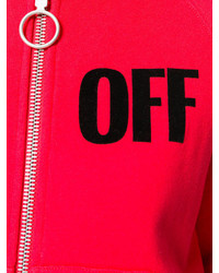 roter Pullover mit einer Kapuze von Off-White