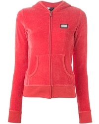 roter Pullover mit einer Kapuze von Philipp Plein