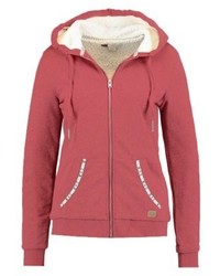 roter Pullover mit einer Kapuze von Roxy
