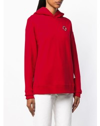 roter Pullover mit einer Kapuze von Karl Lagerfeld